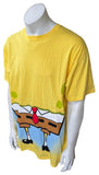 Universal Studios Men's SpongeBob SquarePants Legs Yellow Shirt Size XL