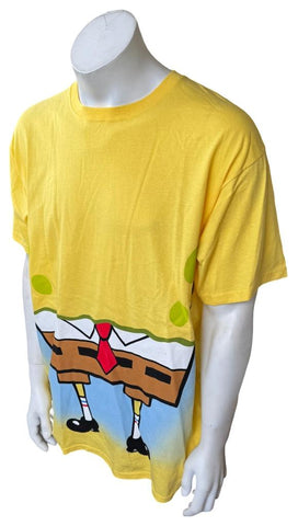 Universal Studios Men's SpongeBob SquarePants Legs Yellow Shirt Size XL