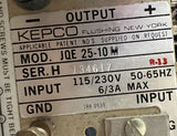 Kepco JQE 25-10M DC Power Supply Half-Rack Linear 0-25V 10A 115/230V Input
