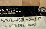 Boston Gear ACEKL-460V-3P-1HP Ratiotrol AC Inverter 460VAC 50/60Hz 3-Phase 1HP