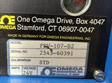 Lot of (2) Omega FSW-107-D2 Industrial Flow Switch 24V
