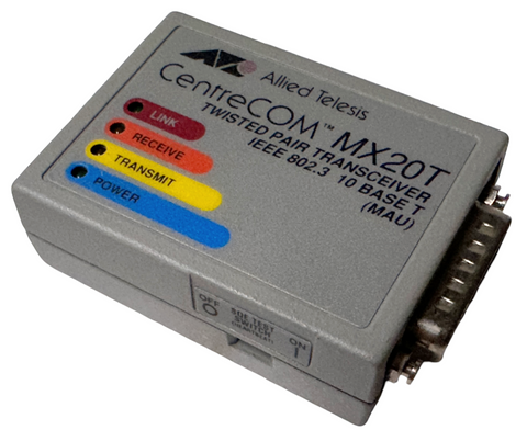Allied Telesis CentreCOM MX20T Twisted Pair Transceiver IEEE 802.3 10Base-T