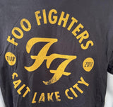 Men's Foo Fighters Tour 2011 Salt Lake City Black Short Sleeve Shirt Size Large