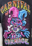 Anvil Men's Insane Clown Posse ICP Clown Carnival Of Carnage Black Shirt Size L
