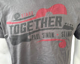 Anvil Men's Paul Simon & Sting On Stage Together Graphic Gray Shirt Size Medium