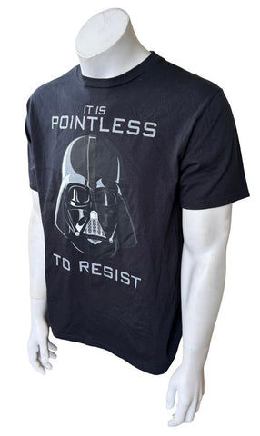 Disney Men's Star Wars Darth Vader It Is Pointless To Resist Black Shirt Size M