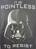 Disney Men's Star Wars Darth Vader It Is Pointless To Resist Black Shirt Size M