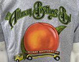 Anvil Men's Allman Brothers Band Giant Peach Gray Short Sleeve Shirt Size Large