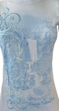 Anvil Women's Yosemite National Park Graphic Blue Short Sleeve Shirt Size Small