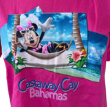 Disney Women's Disney Cruiseline Minnie Castaway Cay Bahamas Pink Shirt Size M