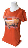 LAT Women's Yosemite National Park Graphic Orange Short Sleeve Shirt Size Large