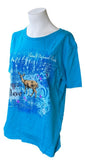 LAT Women's Yosemite National Park Doe Graphic Blue Shirt Size Large