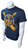 Alstyle Men's Kiss Navy Emblem Kruise 2011 Graphic Short Sleeve Shirt Size Small