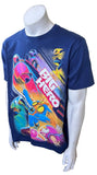 Disney Men's Big Hero 6 Graphic Blue Short Sleeve Shirt Size Large