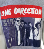 Gildan Men's One Direction Where We Are Tour 2014 Graphic Gray Shirt Size Medium