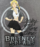 Pimatee Men's Britney Spears Baby One More Time Graphic Gray Shirt Size Medium
