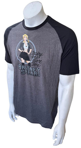 Pimatee Men's Britney Spears Baby One More Time Graphic Gray Shirt Size Large