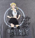 Pimatee Men's Britney Spears Baby One More Time Graphic Gray Shirt Size Large