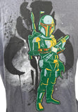 Disney Men's Star Wars Boba Fett Graphic Gray Short Sleeve Shirt Size Medium