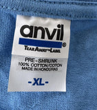 Anvil Men's Ride For Roswell 2011 Ride Leader Blue Short Sleeve Shirt Size XL