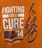Anvil Men's Ride For Roswell 2014 Fighting For a Cure Orange Shirt Size Large