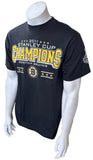 Reebok Men's Boston Bruins 2011 Stanley Cup Champions Black Shirt Size Medium