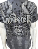 Alstyle Men's Cinderella 25 Years Wings Graphic Gray Short Sleeve Shirt Size M