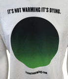 Loomstate Men's It's Not Warming It's Dying White Short Sleeve Shirt Size Small