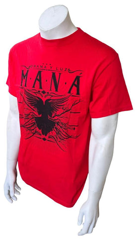 Alstyle Men's Mana Drama Y Luz Tour 2011 Red Short Sleeve Shirt Size Medium