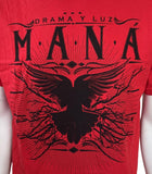 Alstyle Men's Mana Drama Y Luz Tour 2011 Red Short Sleeve Shirt Size Medium