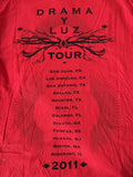 Alstyle Men's Mana Drama Y Luz Tour 2011 Red Short Sleeve Shirt Size Medium