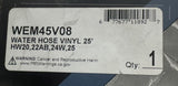 Weldmark WEM45V08 Black Vinyl Water Hose 25 FT HW20