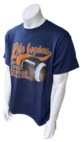 Fruit Of The Loom Men's Life Begins When Texas Football Season Starts Shirt L