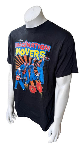 Anvil Men's Disney Imagination Movers Graphic Black Shirt Size Large
