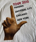 Anvil Men's Glee Live 2010 Tour White Short Sleeve Shirt Size X-Large