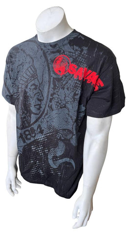 Delta Men's Savage Outdoors 1894 Apache Head Graphic Black Shirt Size Large