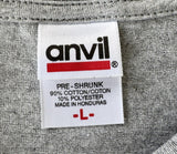 Anvil Men's Universal Studios Hollywood Gray Short Sleeve Shirt Size Large