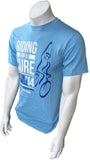 Anvil Men's Ride For A Cure Ride For Roswell 2014 Blue Short Sleeve Shirt Size S