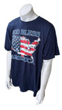 Fruit Of The Loom God Bless America Kentucky USA Flag Graphic Shirt Size XL