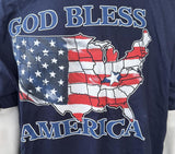 Fruit Of The Loom God Bless America Kentucky USA Flag Graphic Shirt Size XL