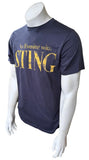 Anvil Men's An Evening With Sting Live 2010 Navy Short Sleeve Shirt Size Medium