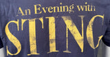 Anvil Men's An Evening With Sting Live 2010 Navy Short Sleeve Shirt Size Medium