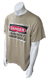 Fruit of The Loom Men's Danger Man With Power Tools Brown Shirt Size Large