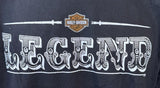 Harley Davidson Men's Legend Graphic Black Short Sleeve Shirt Size Large