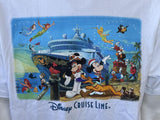 Disney Men's Disney Cruise Line Mickey Mouse & Friends White Shirt Size Large