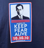 Anvil Men's Stephen Colbert March To Keep Fear Alive 10.30.10 Navy Shirt Size L