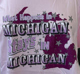 Quail Hollow Women's What Happens In Michigan Stays In Michigan Shirt Size Large