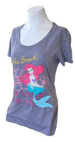 Disney Women's The Little Mermaid Ariel Summer Vacation At The Beach Shirt Small