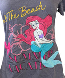 Disney Women's The Little Mermaid Ariel Summer Vacation At The Beach Shirt Small