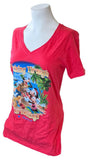 Disney Parks Women's Cruising Through The Holidays Red Shirt Size Medium